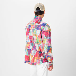 Men's Madras Long-Sleeve Patterned Shirt