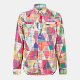 Men's Madras Long-Sleeve Patterned Shirt