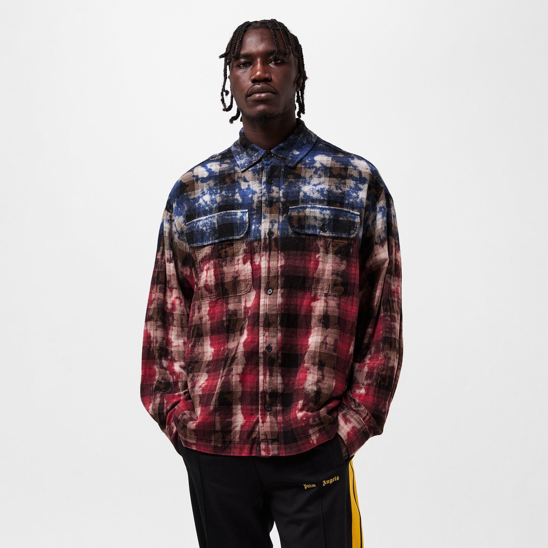 Men's Curve Long-Sleeve Patterned Shirt