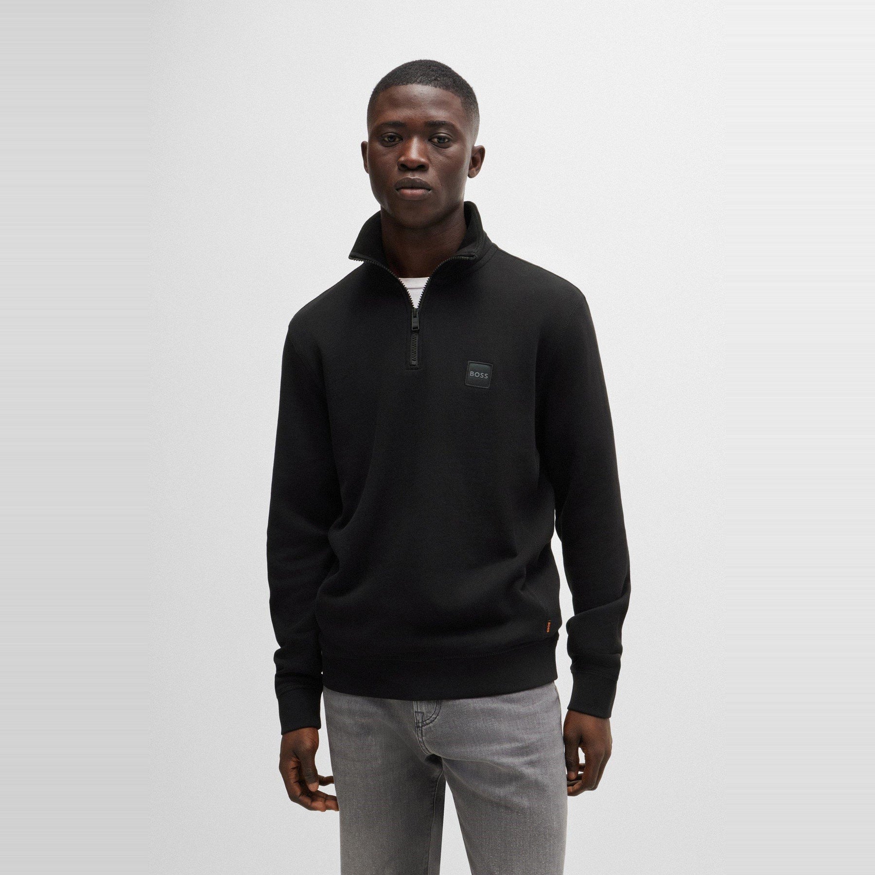 Men's Zetrust Zip-Neck Soft TerryclOver The Head Sweatshirt