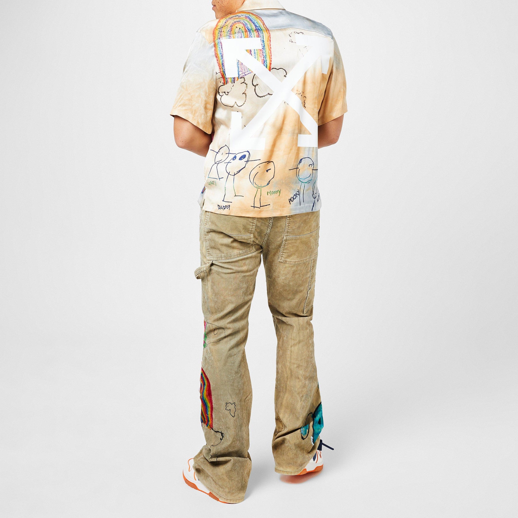 Cartoon-Print Short-Sleeved Shirt