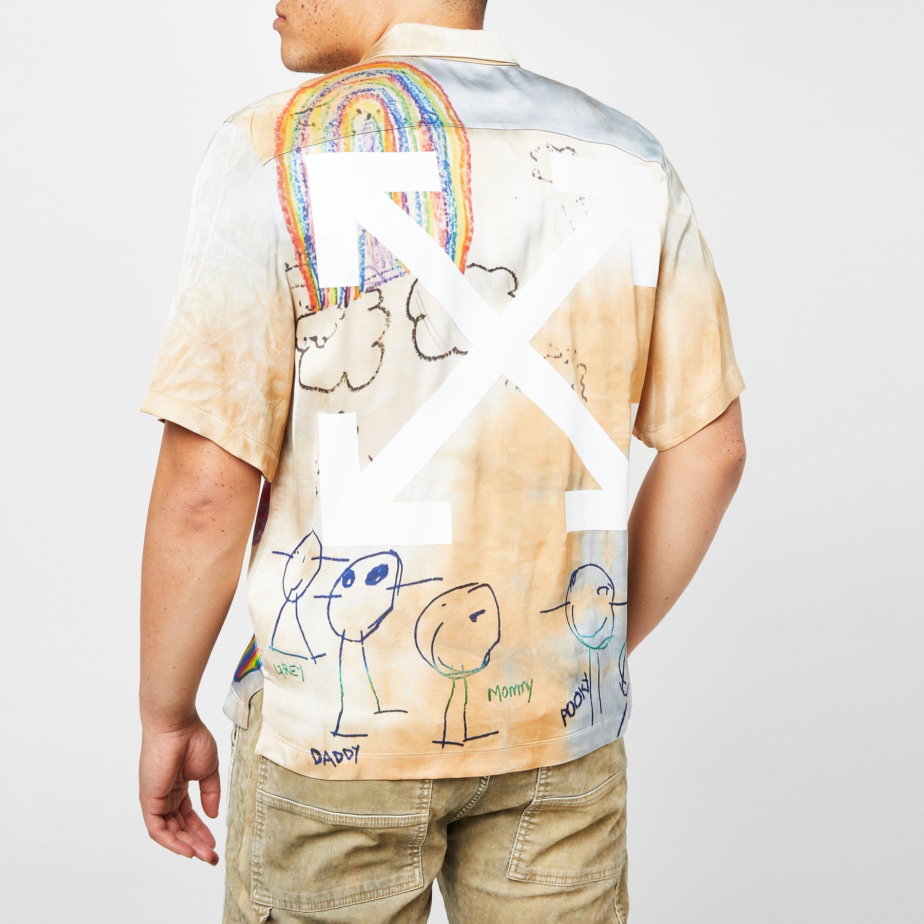 Cartoon-Print Short-Sleeved Shirt