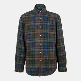 Men's Brushed Flannel Long-Sleeve Patterned Shirt
