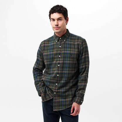 Men's Brushed Flannel Long-Sleeve Patterned Shirt