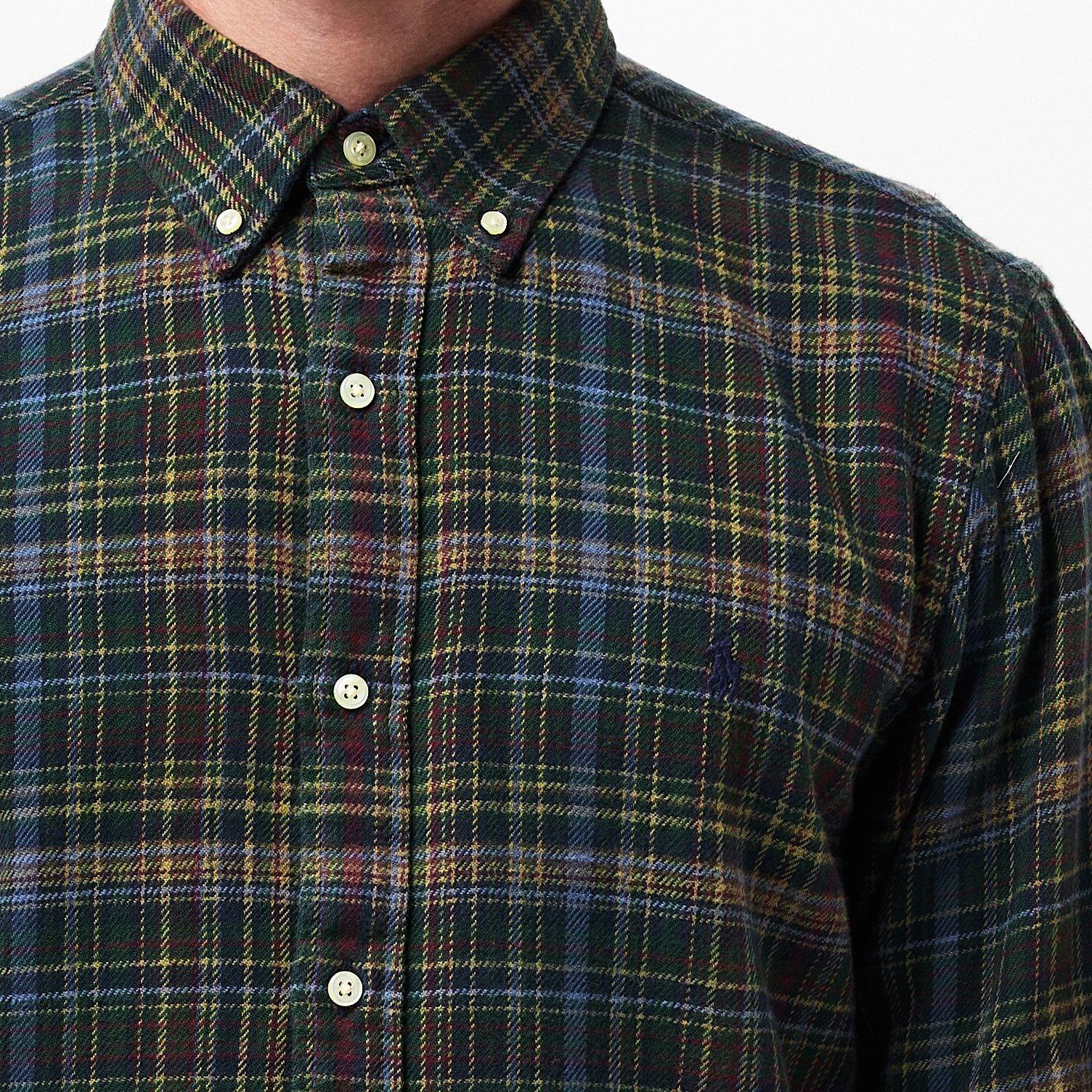 Men's Brushed Flannel Long-Sleeve Patterned Shirt