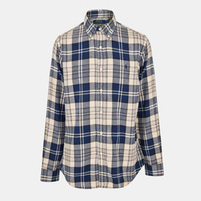 Men's Brushed Flannel Long-Sleeve Patterned Shirt