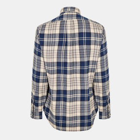 Men's Brushed Flannel Long-Sleeve Patterned Shirt