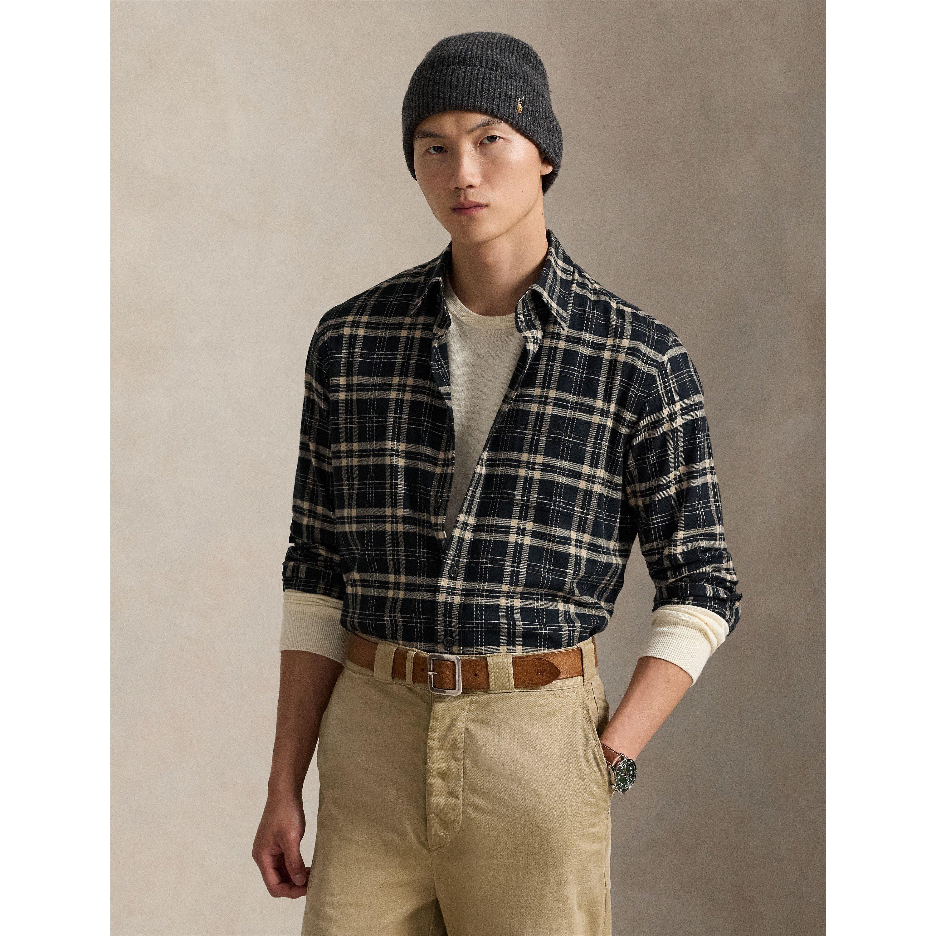 Brushed Check Flannel Long Sleeve Shirt