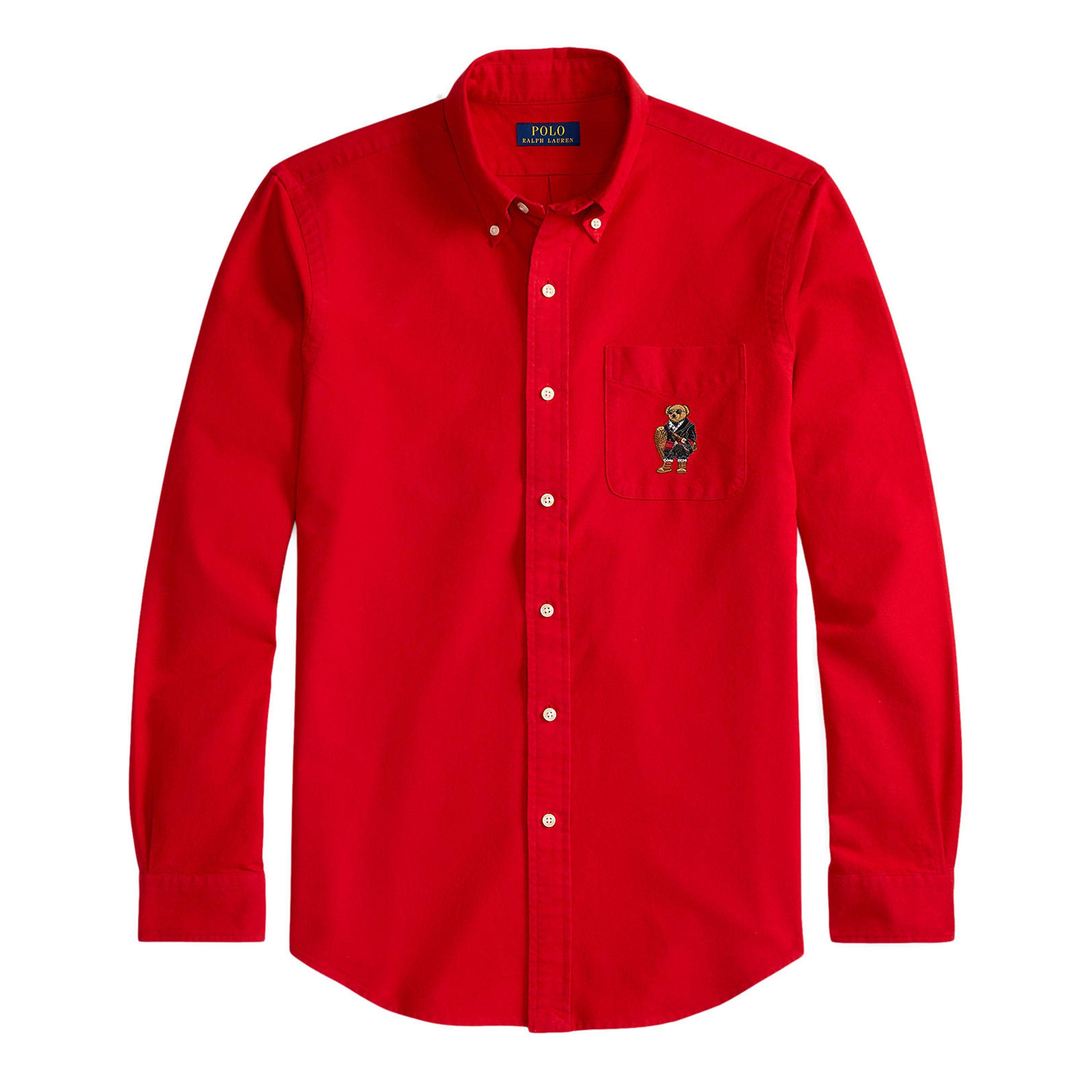 Brushed Oxford Long Sleeve Plain Shirt