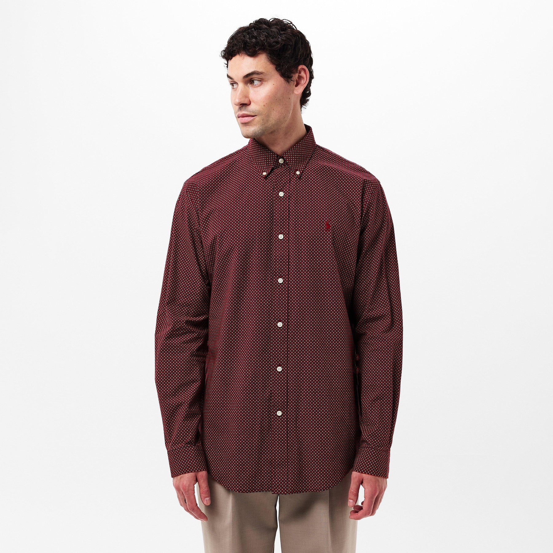 Men's Long-Sleeve Plain Shirt