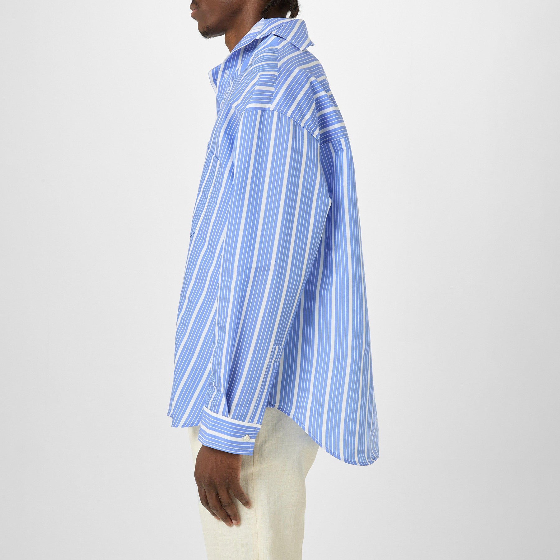 La Striped Asymmetric Shirt