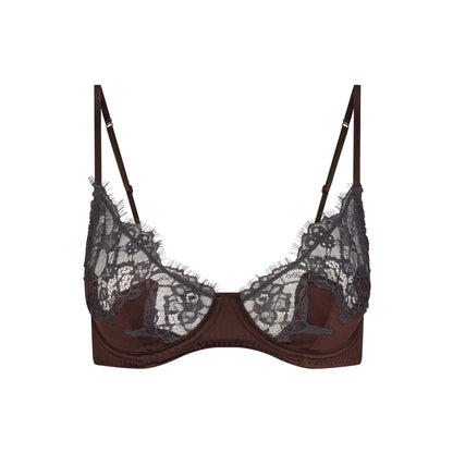Silk Lace Unlined Demi Bra