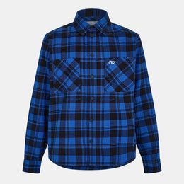 Arrow Plaid Cotton Long Sleeve Embroidered Shirt