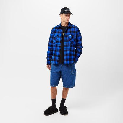 Arrow Plaid Cotton Long Sleeve Embroidered Shirt