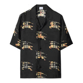 Equestrian Knight-Print Silk Shirt