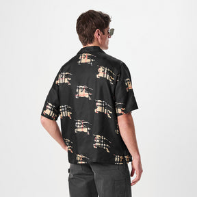 Equestrian Knight-Print Silk Shirt
