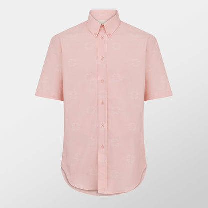 Monogram Short Sleeve Plain Shirt