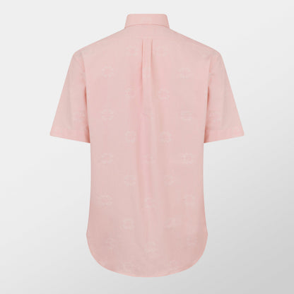 Men's Monogram Short-Sleeve Plain Shirt