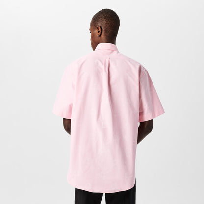 Men's Monogram Short-Sleeve Plain Shirt