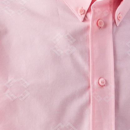 Men's Monogram Short-Sleeve Plain Shirt