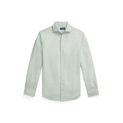 Custom Fit Mallet-Print Linen Shirt