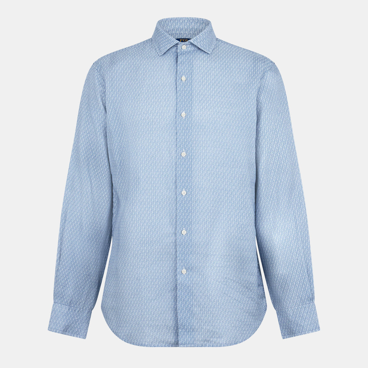 Custom Fit Mallet-Print Linen Shirt