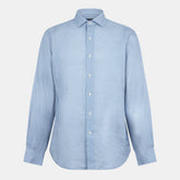 Custom Fit Mallet-Print Linen Shirt