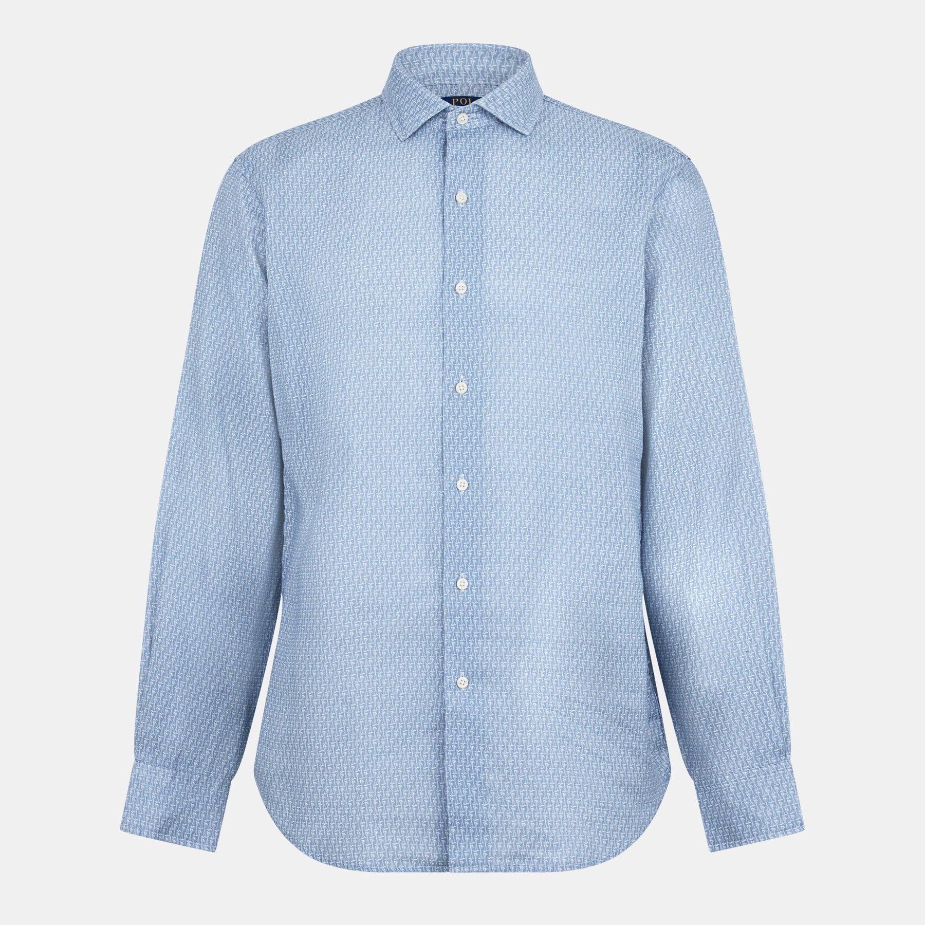 Custom Fit Mallet-Print Linen Shirt