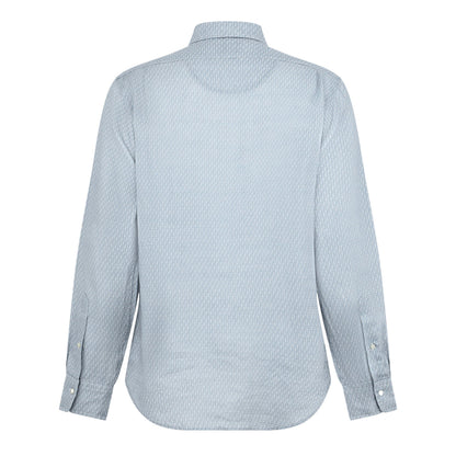 Custom Fit Mallet-Print Linen Shirt