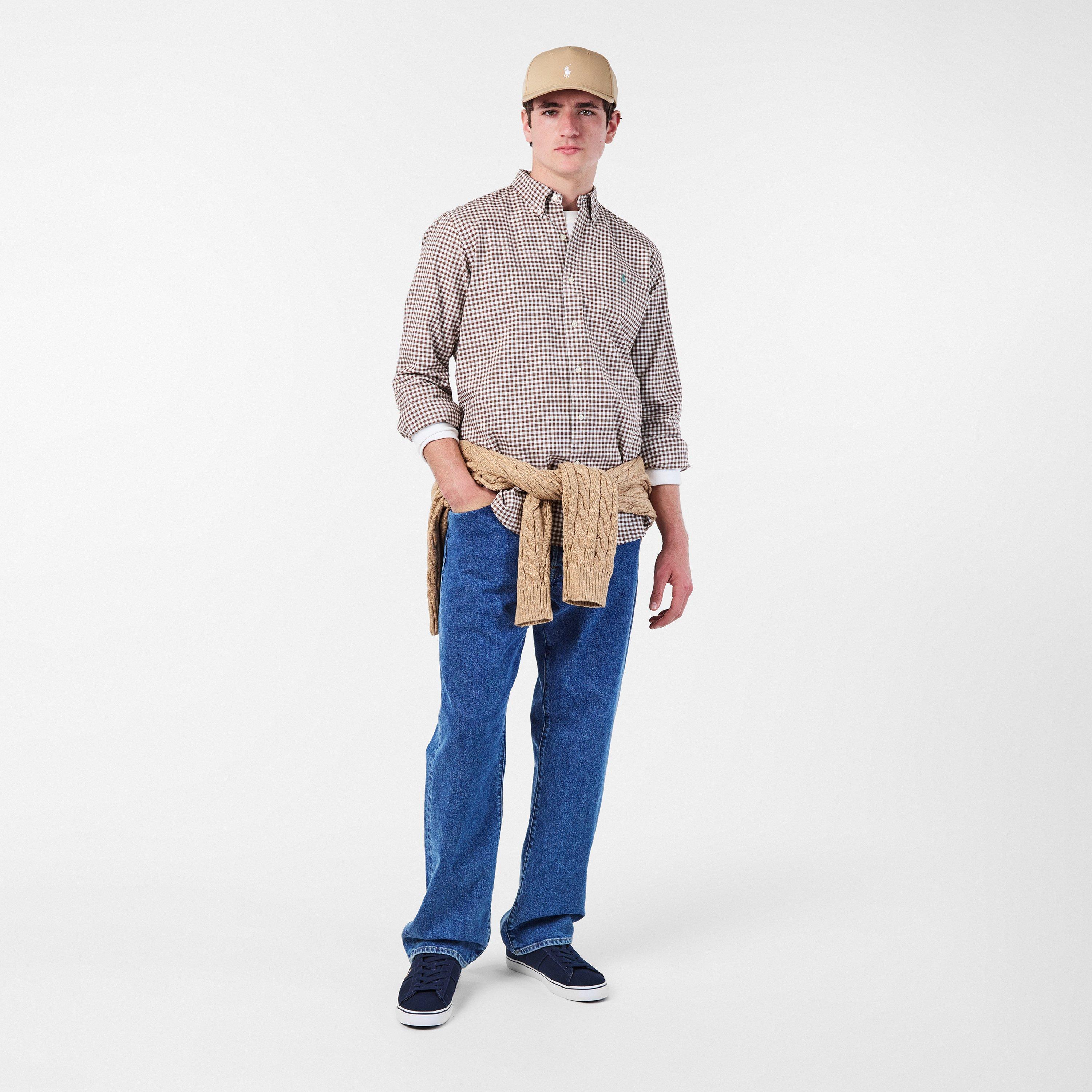 Men's Ox Lined Long-Sleeve Patterned Shirt