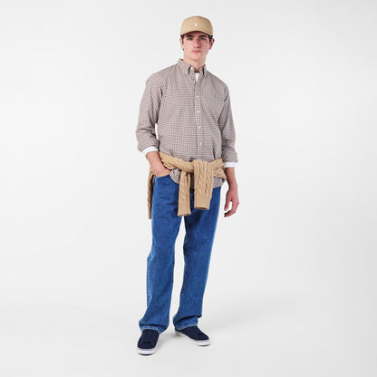Men's Ox Lined Long-Sleeve Patterned Shirt