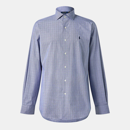 Men's Poplin Check Long-Sleeve Patterned Shirt