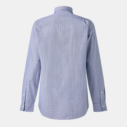 Men's Poplin Check Long-Sleeve Patterned Shirt