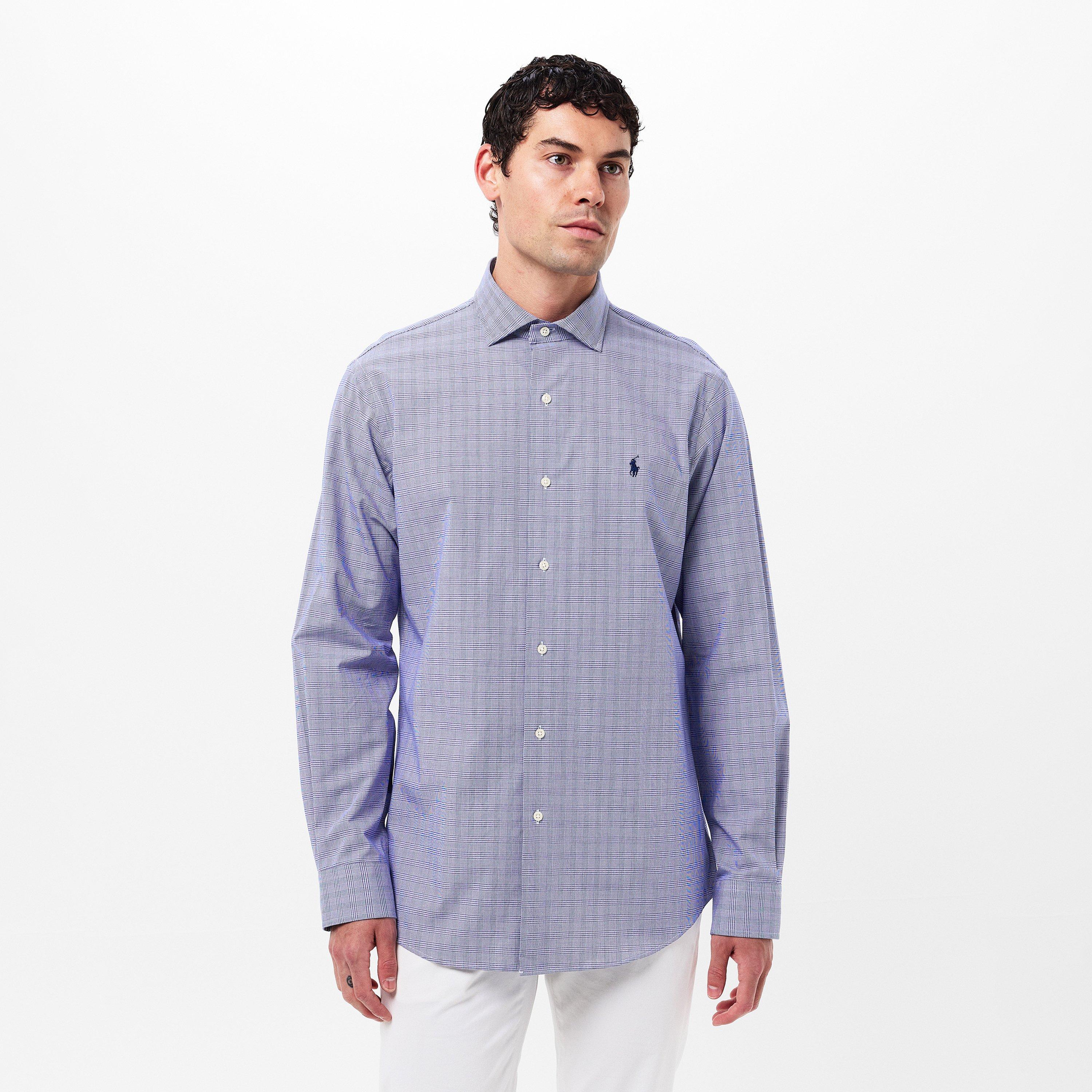 Men's Poplin Check Long-Sleeve Patterned Shirt