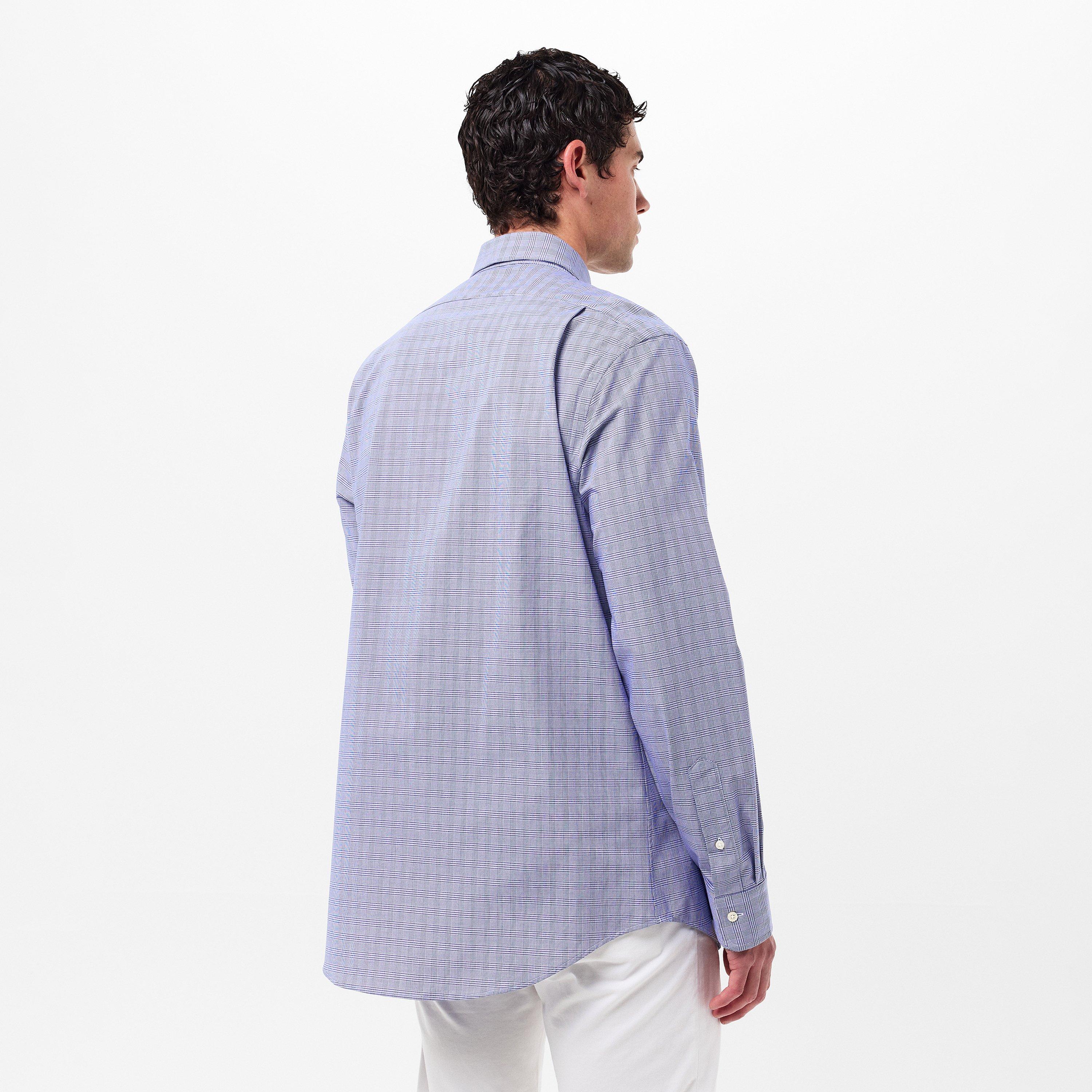 Men's Poplin Check Long-Sleeve Patterned Shirt
