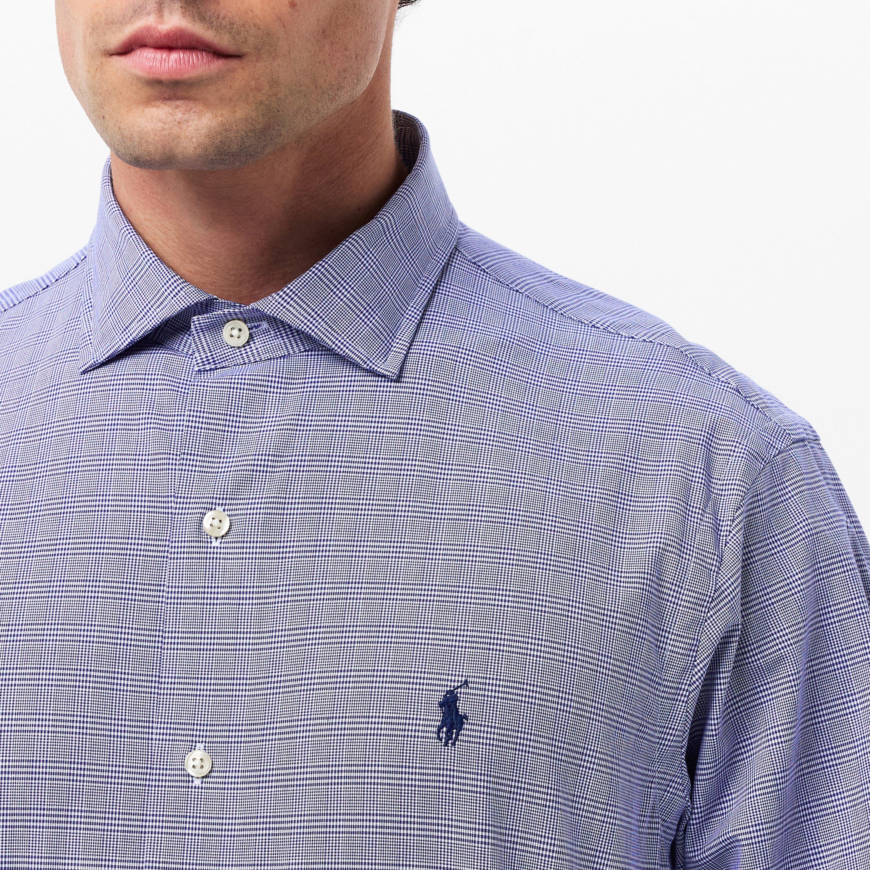 Men's Poplin Check Long-Sleeve Patterned Shirt