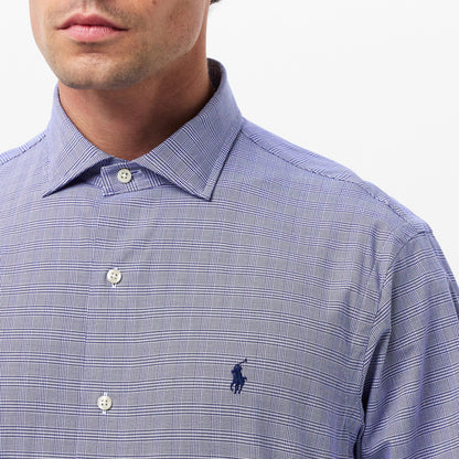 Men's Poplin Check Long-Sleeve Patterned Shirt