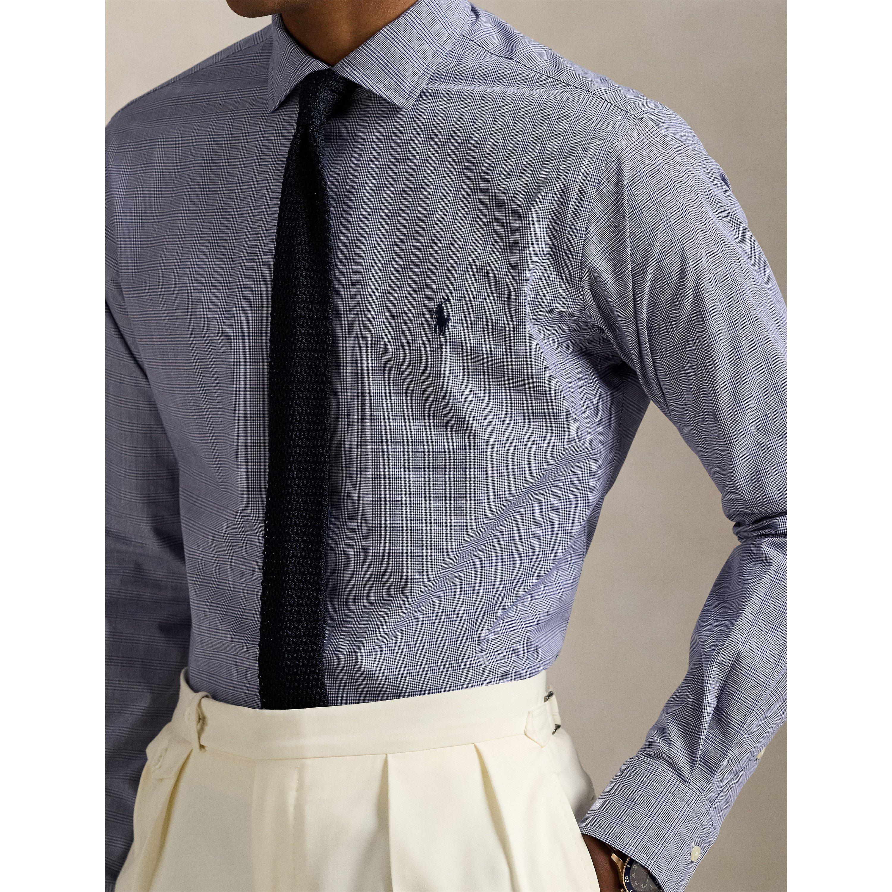 Poplin Check Long-Sleeve Patterned Shirt