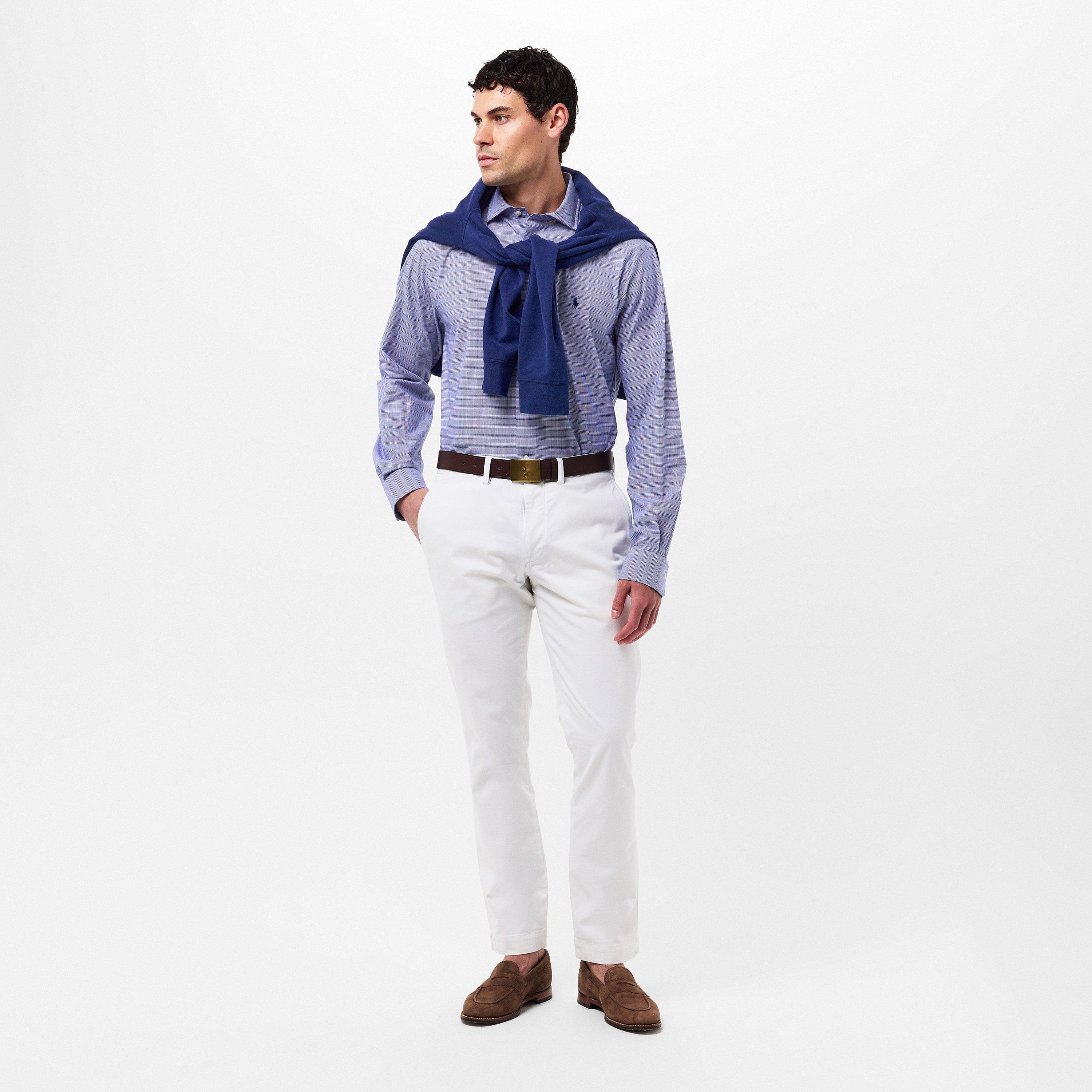 Men's Poplin Check Long-Sleeve Patterned Shirt