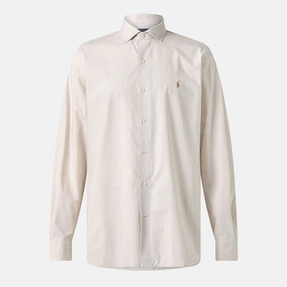 Men's Poplin Check Long-Sleeve Patterned Shirt