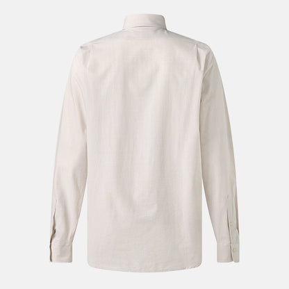 Men's Poplin Check Long-Sleeve Patterned Shirt