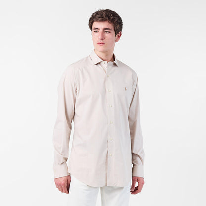 Men's Poplin Check Long-Sleeve Patterned Shirt