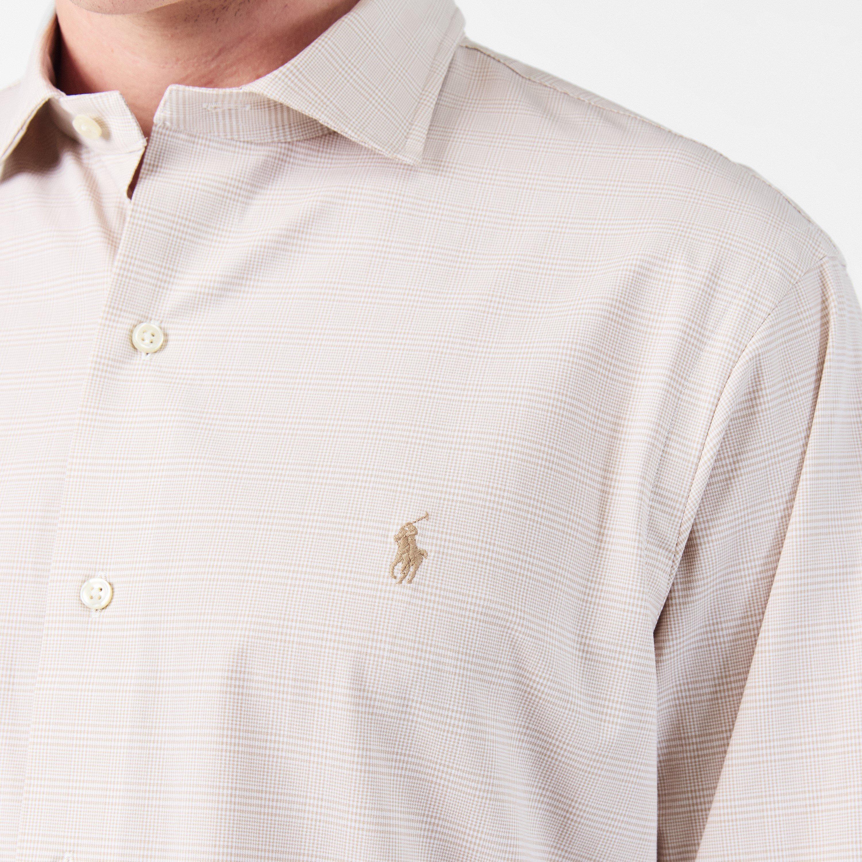 Men's Poplin Check Long-Sleeve Patterned Shirt
