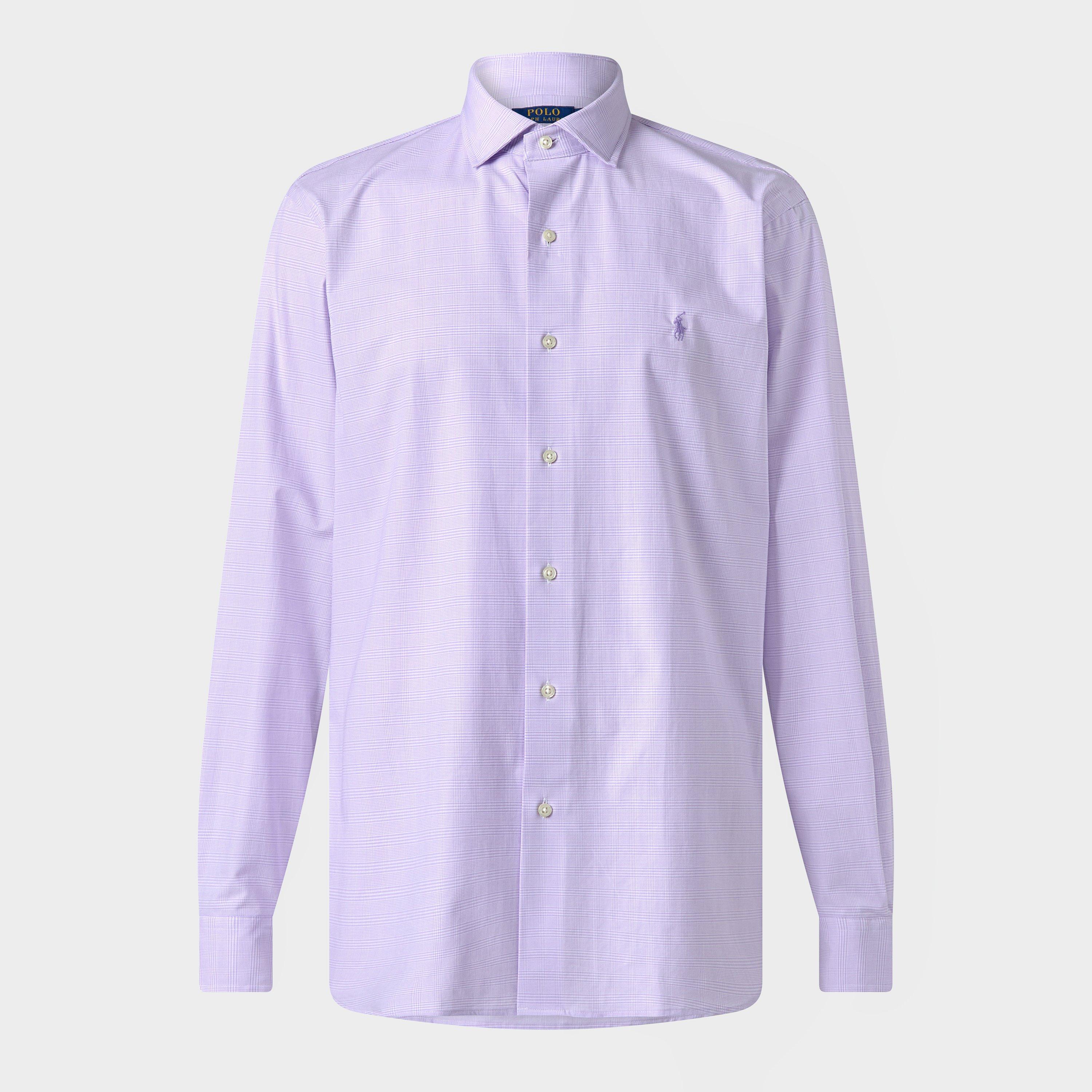 Men's Poplin Check Long-Sleeve Patterned Shirt