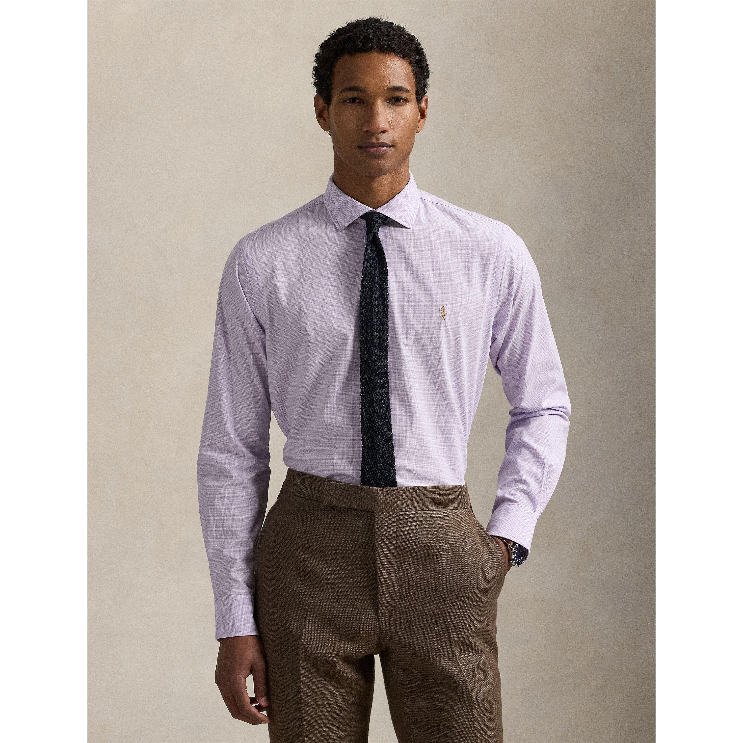 Poplin Check Long-Sleeve Patterned Shirt