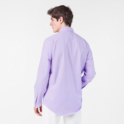 Men's Poplin Check Long-Sleeve Patterned Shirt