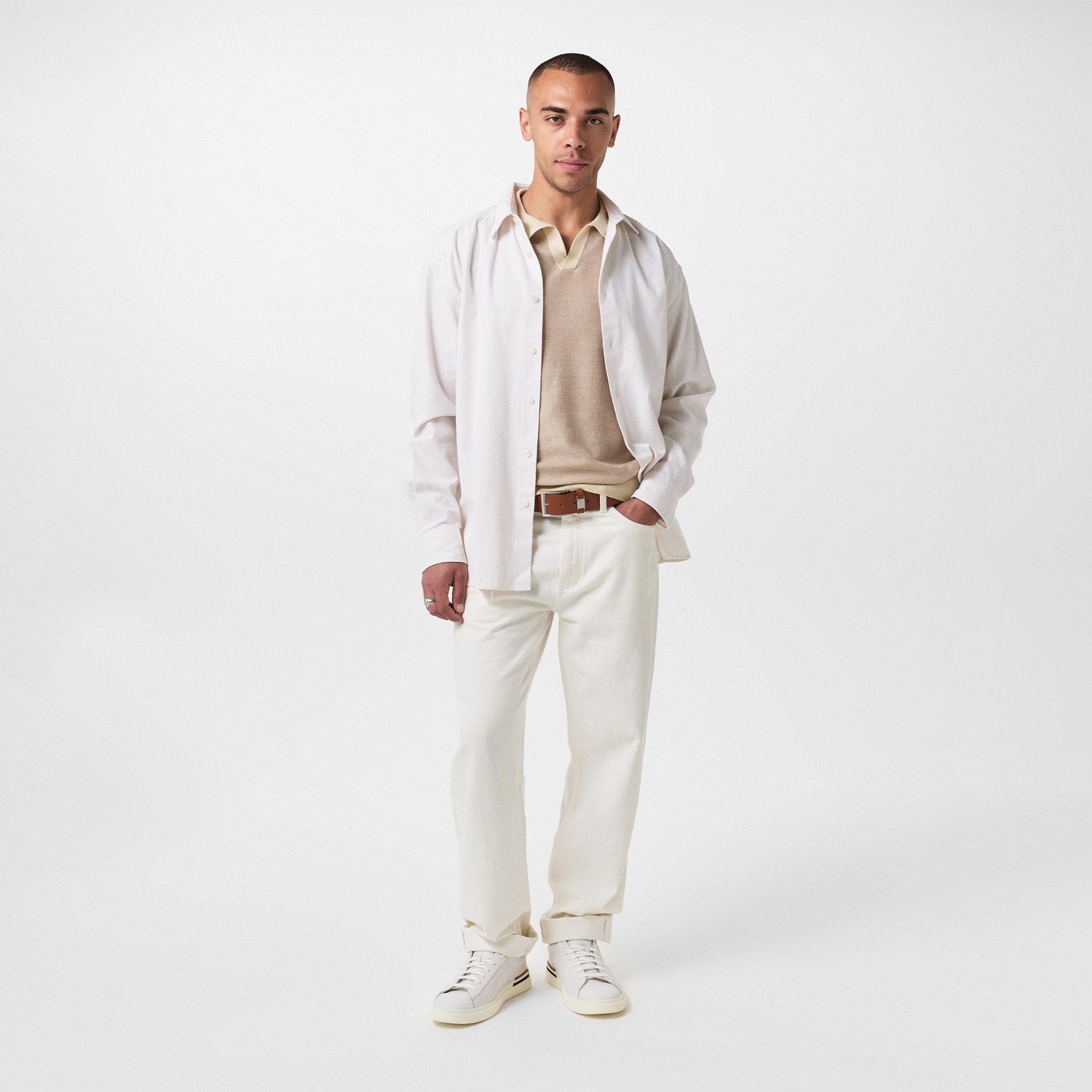 Cole Oxford Long-Sleeve Shirt, Oxford Fabric