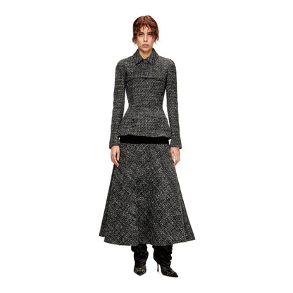 G-Anne Bouclv© Tweed Long Sleeve Ultra-Cropped Blazer