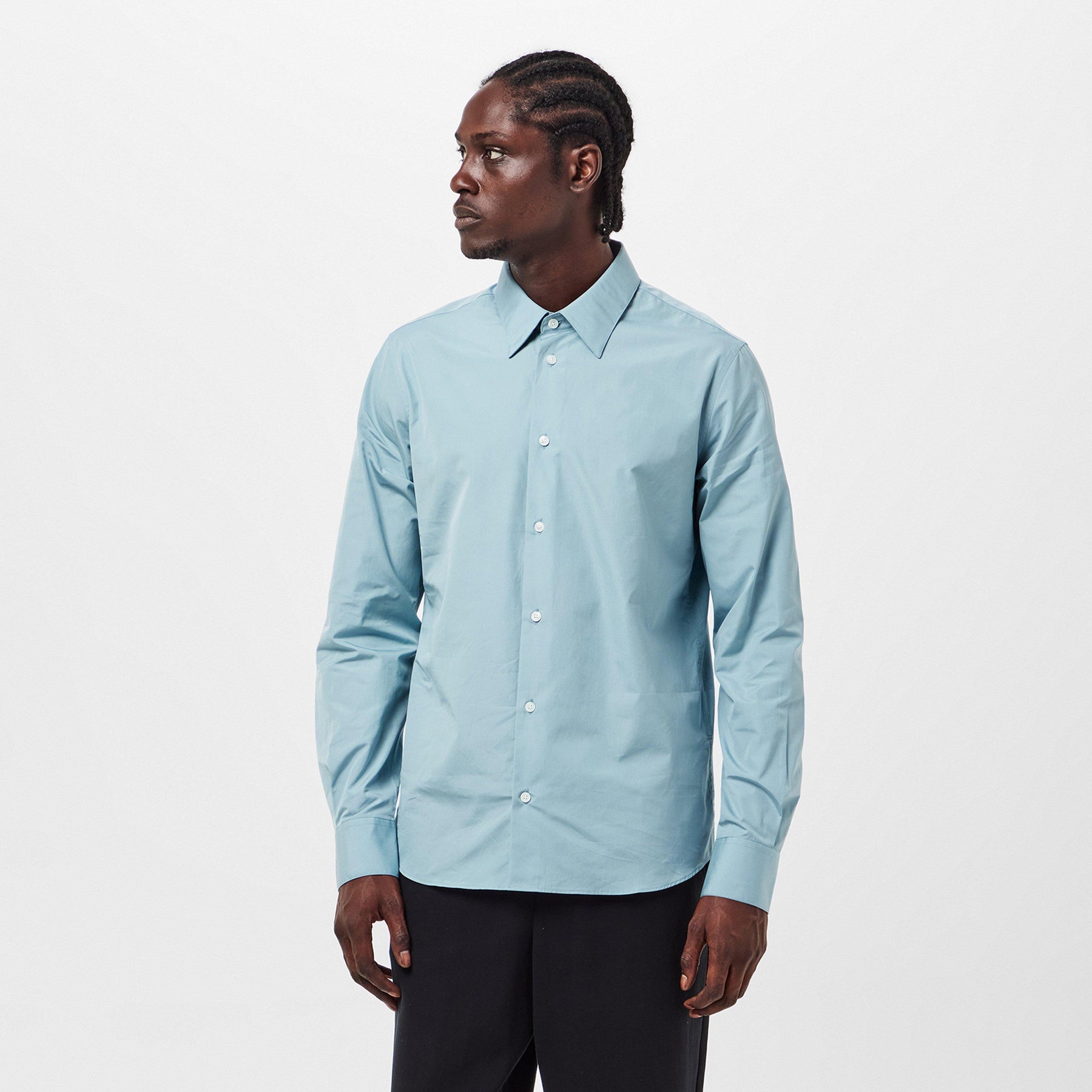 Men's Long-Sleeve Plain Shirt