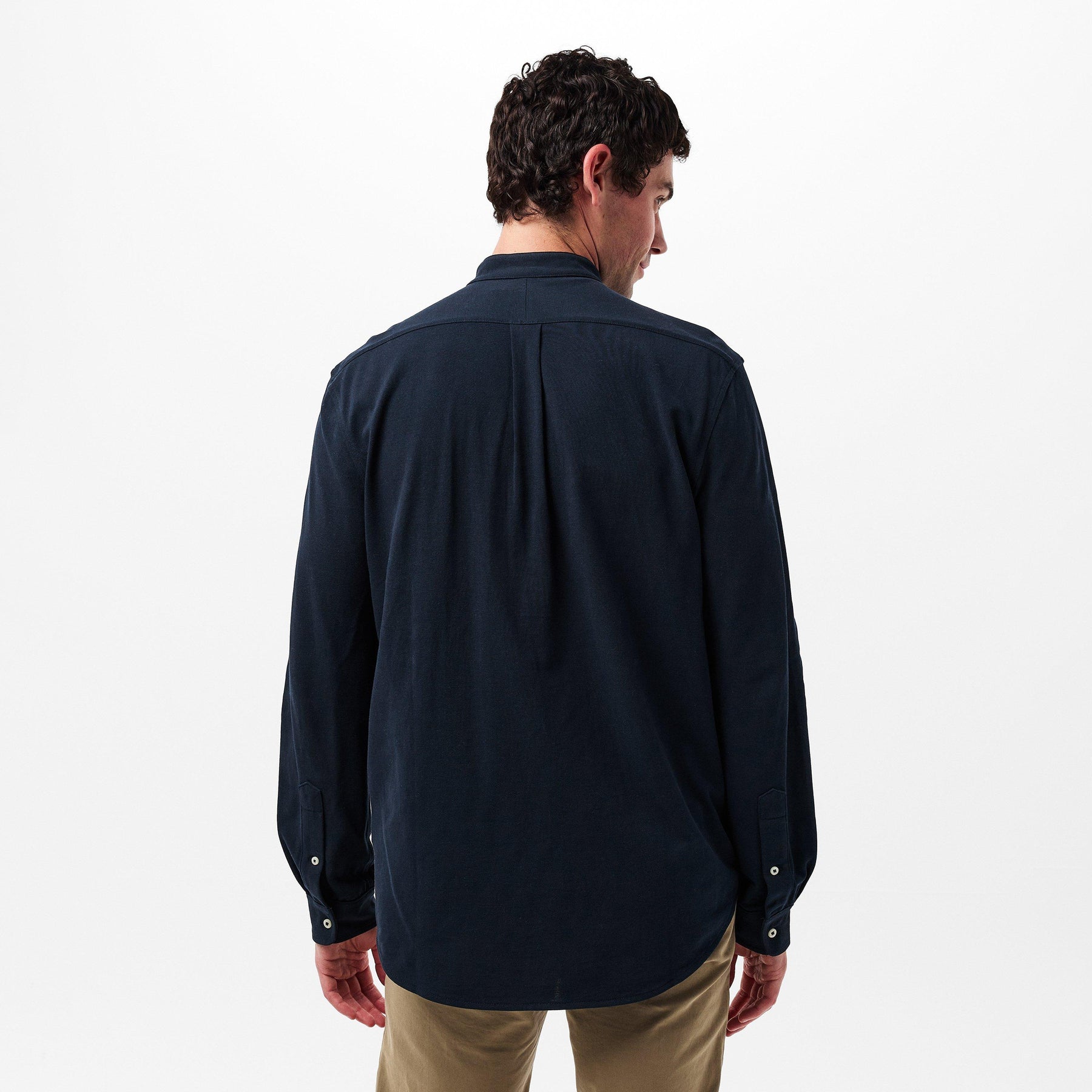 Men's Long-Sleeve Plain Shirt